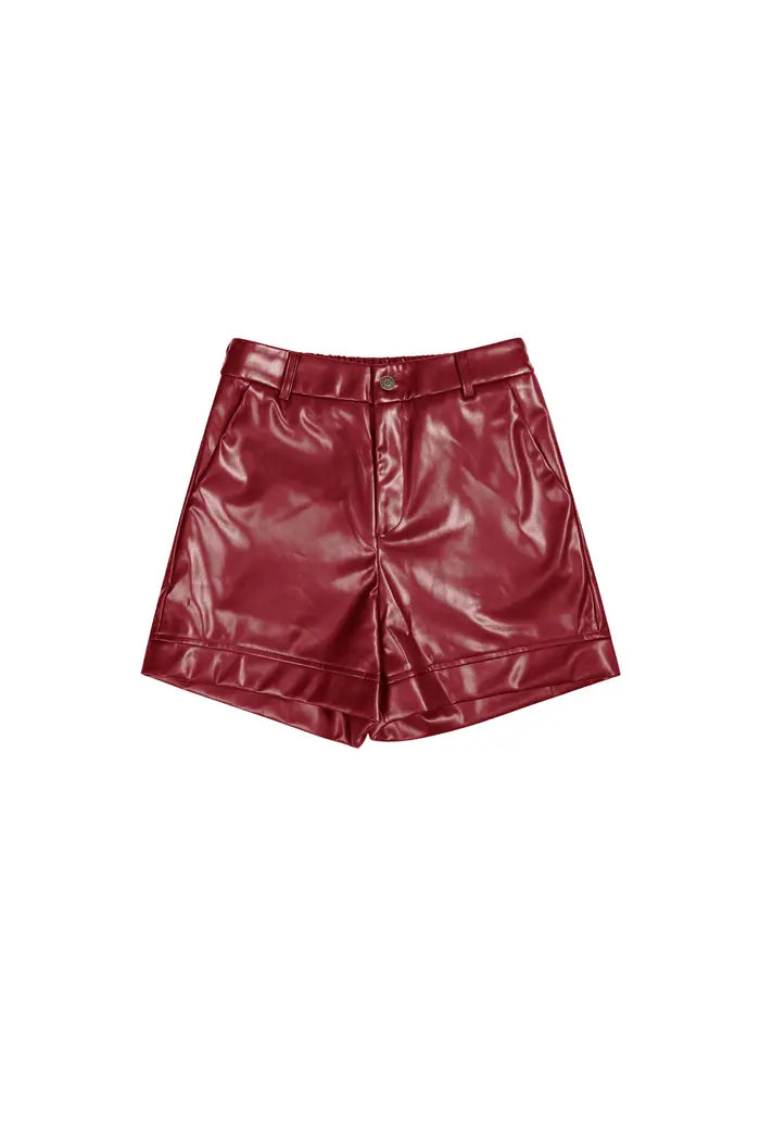 PU shorts - Red S M L