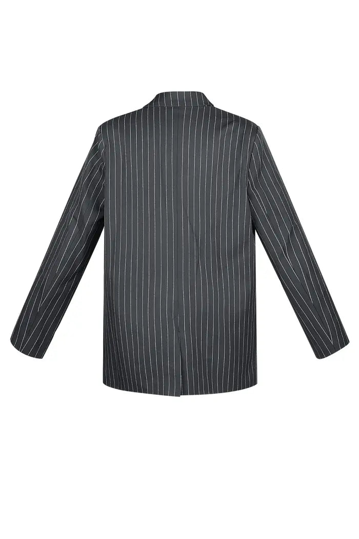 Pinstripe Blazer - Grey S M L