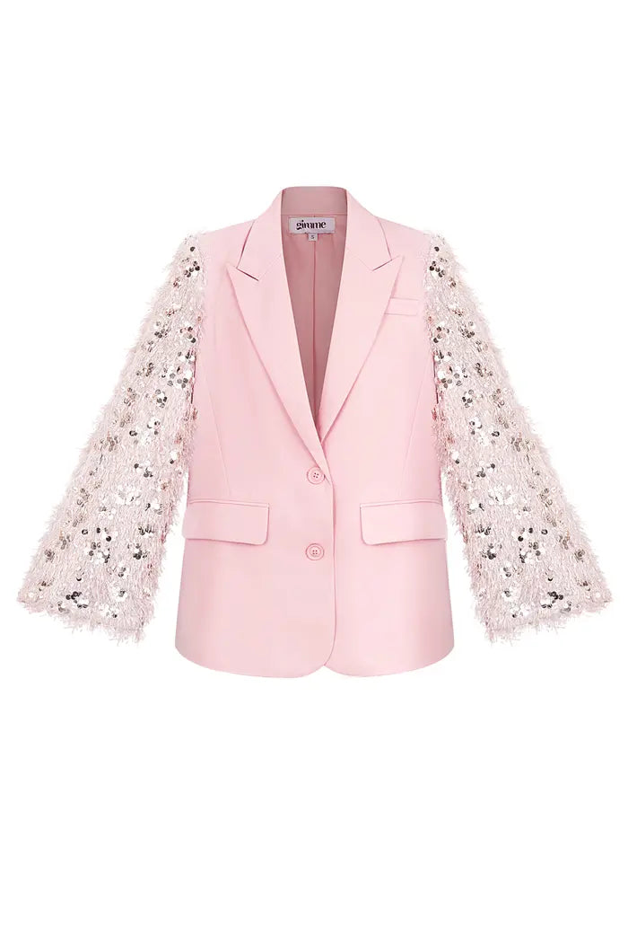 Blazer fluffy sparkle - Pink XS S M L XL XXL