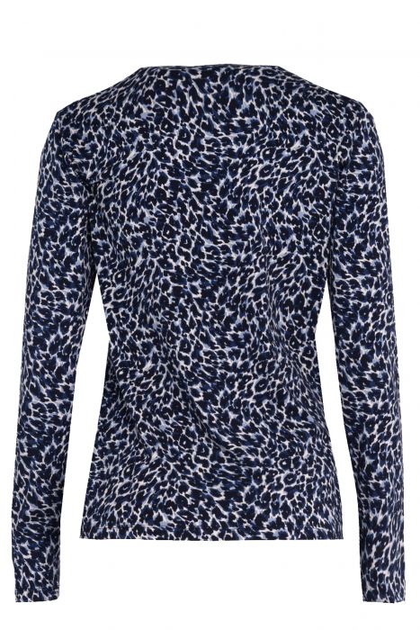 Dames shirt lange mouwen blauw m l xl xxl xxxl