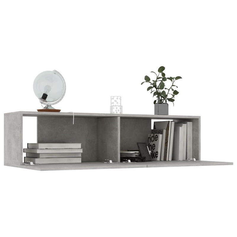 Mueble TV moderno gris Ancho 120 cm Fondo 30 cm Alto 30 cm 