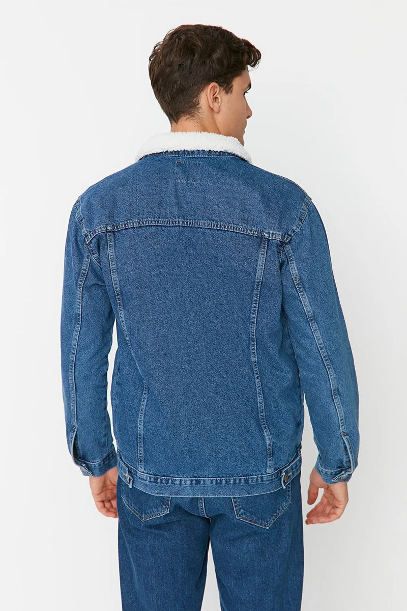 Heren jas spijker blauw zwart s m l xl