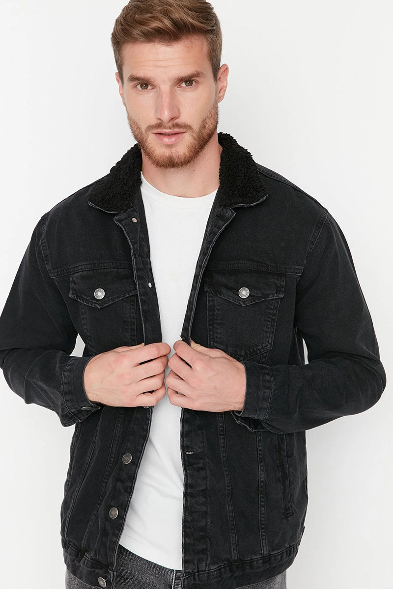 Chaqueta hombre denim azul negro sml xl