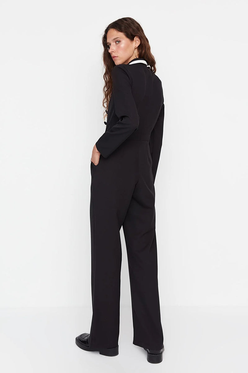 Dames jumpsuit zwart xs s m l xl