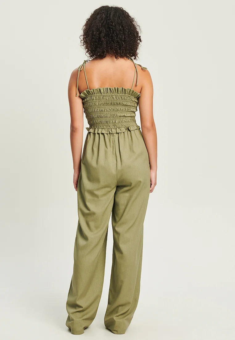 Dames jumpsuit sage groen xs s m l xl xxl xxxl