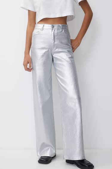 Jeans y jeans de mujer plata oro xxs xs sml xl