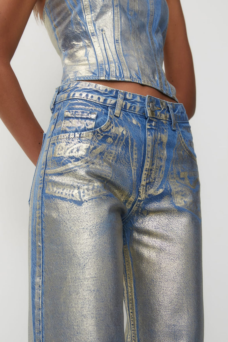 Dames jeans zilver 34 36 38 40 42 44