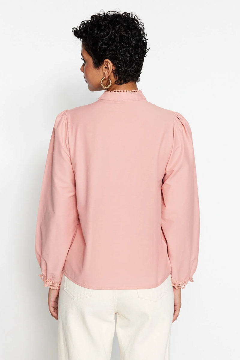 Dames blouse roze lichtblauw mintgroen wit zwart lichtroze lichtgeel xxs xs s m