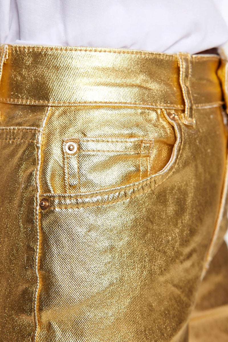 Dames broek goud zilver xxs xs s m l xl