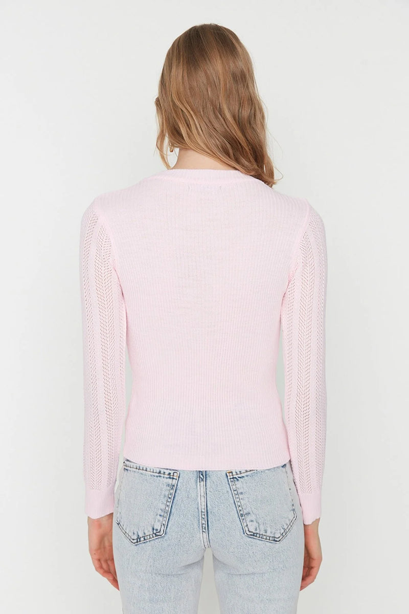 Dames sweater roze grijs zwart s m l