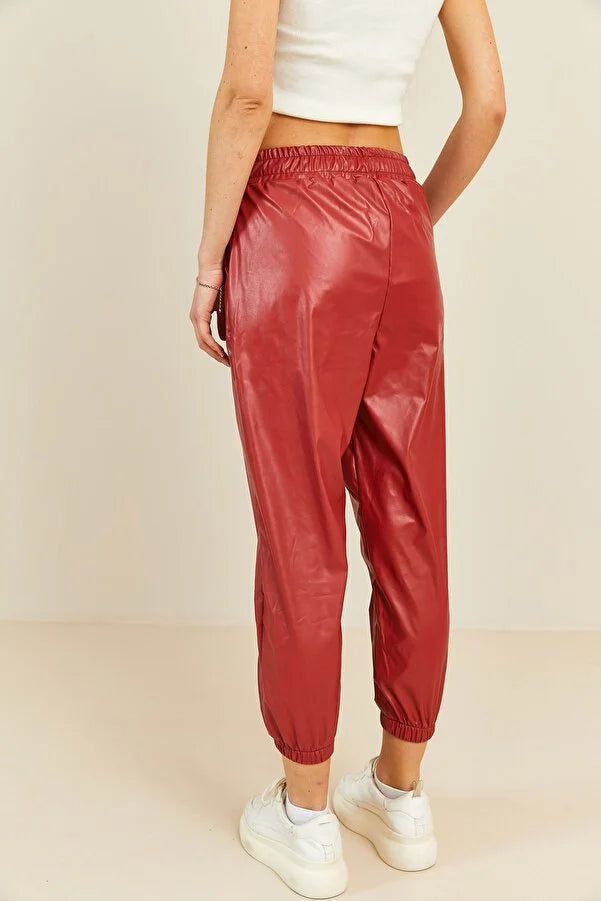 Dames broek rood s m l