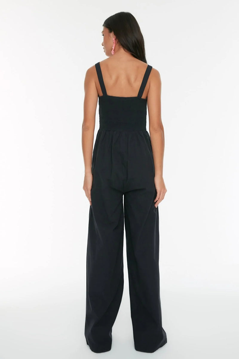 Dames jumpsuit wit zwart xs s m l xl