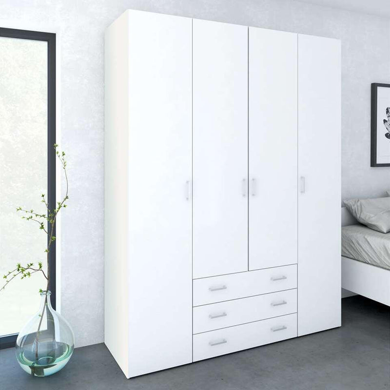 Armario moderno blanco brillante Ancho 154 cm Fondo 49,5 cm Alto 169,5 cm