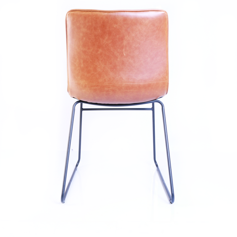 Side chair cognac bruin