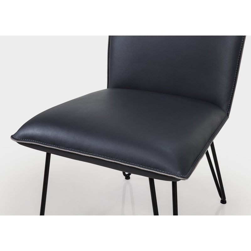 Side chair zwart leer 64x48x91 cm