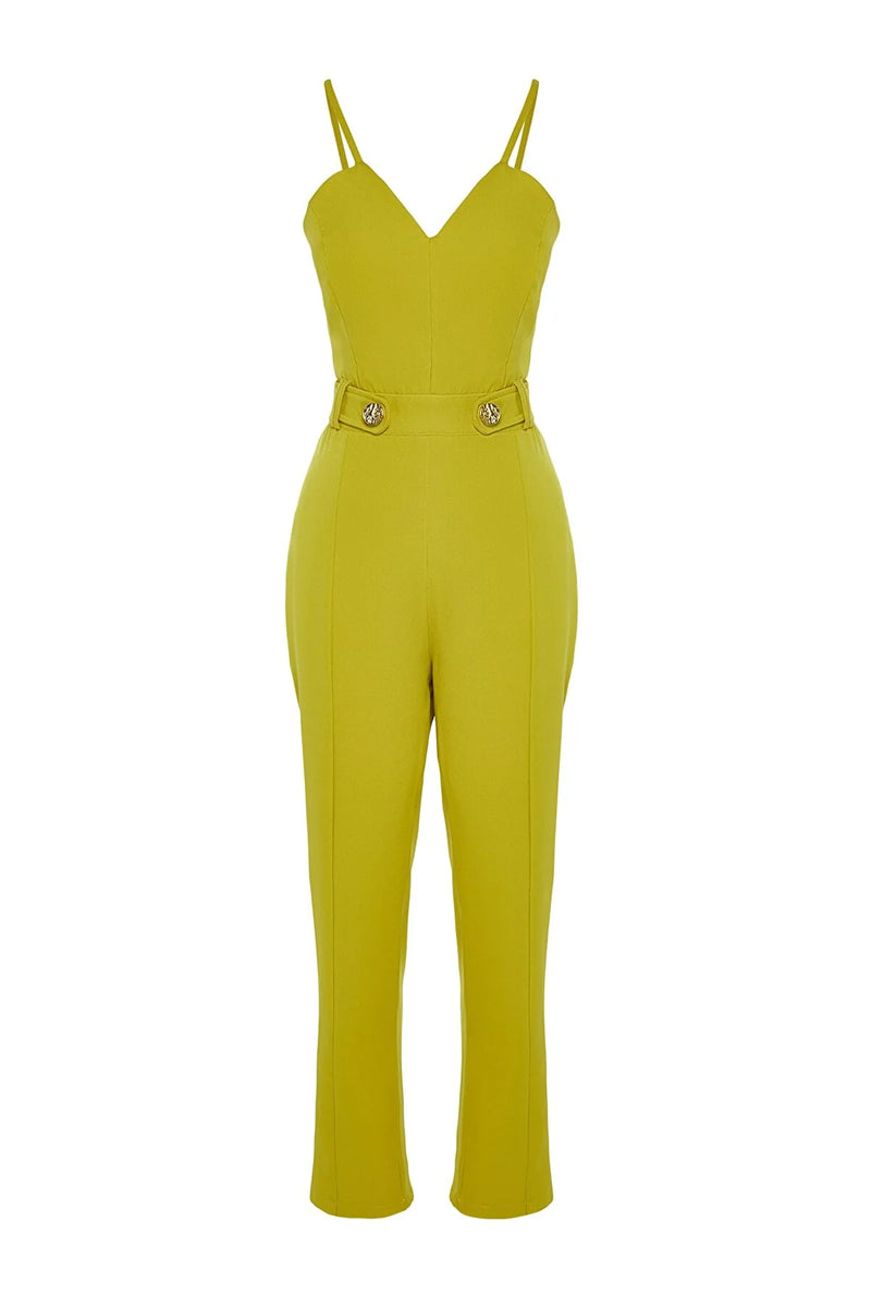 Dames jumpsuit geel zwart xs s m l xl