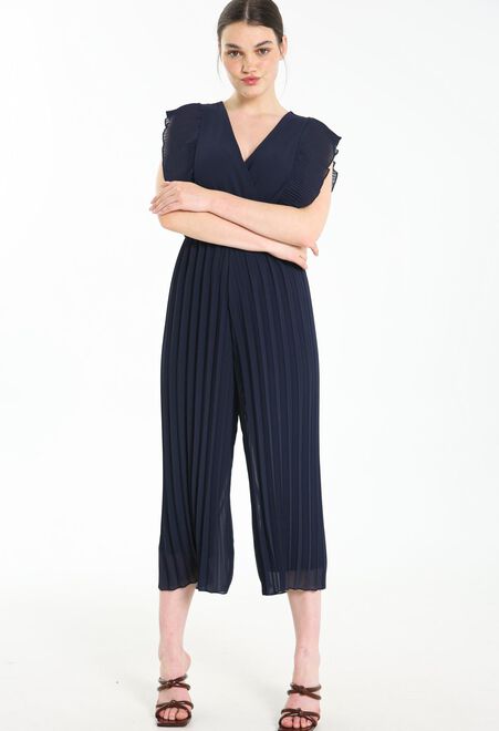 Dames jumpsuit blauw zwart s m l xl