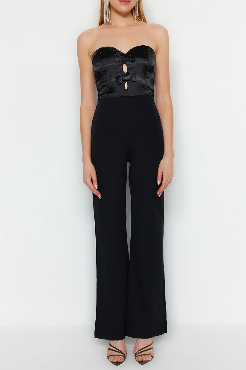 Dames jumpsuit zwart xs s m l xl