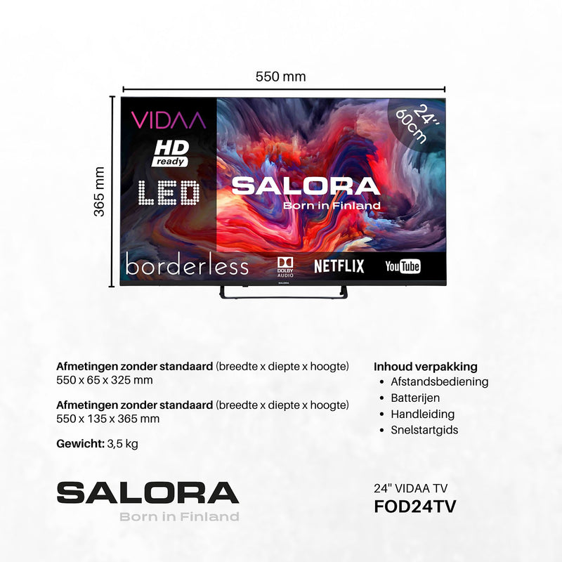 SALORA television FOD24HV black 24 inch