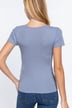 Camisa de mujer con cuello largo azul verde rojo gris marrón sml