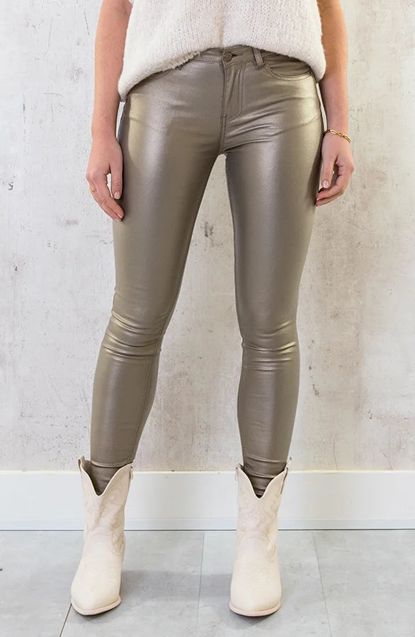 Dames broek goud xs s m l xl