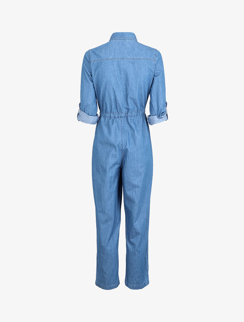 Dames jeansoverall jumpsuit blauw s m l xl xxl