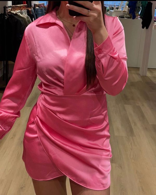 Vestido de mujer azul rosa sml