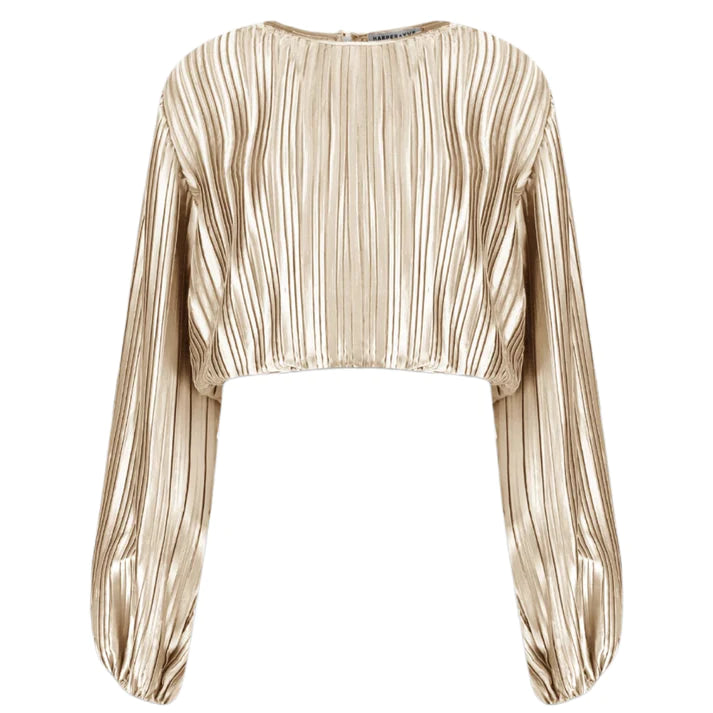 Dames shirt top goud s m l xl