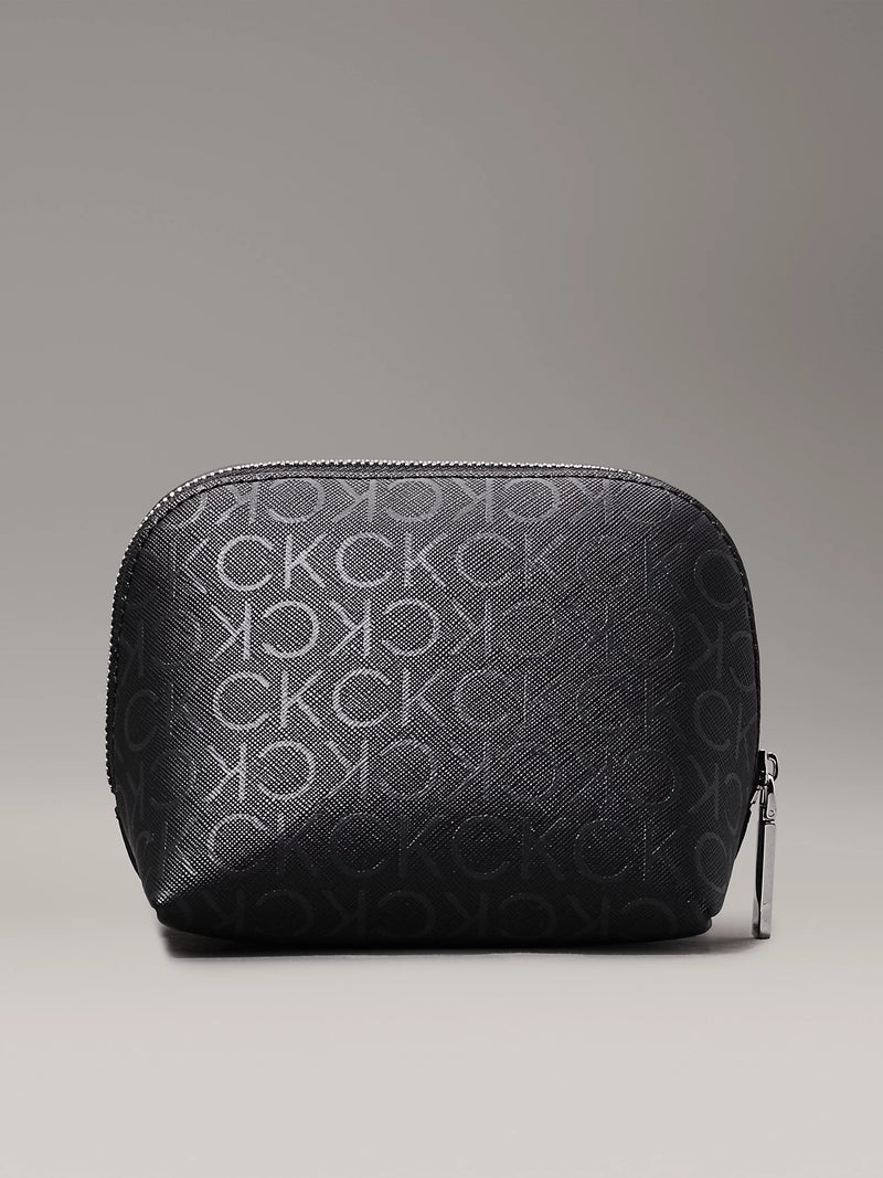 Calvin Klein women's make-up bag black silver H: 12 cm L: 14 cm W: 10 cm