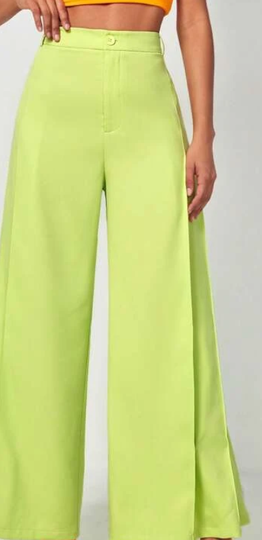 Pantalón de mujer verde brillante xs sml xl