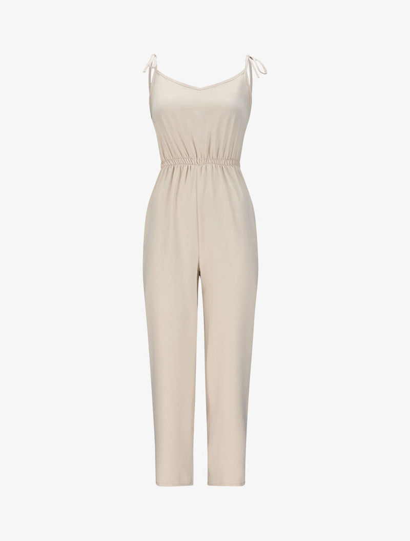 Dames jumpsuit roze beige s m l xl xxl