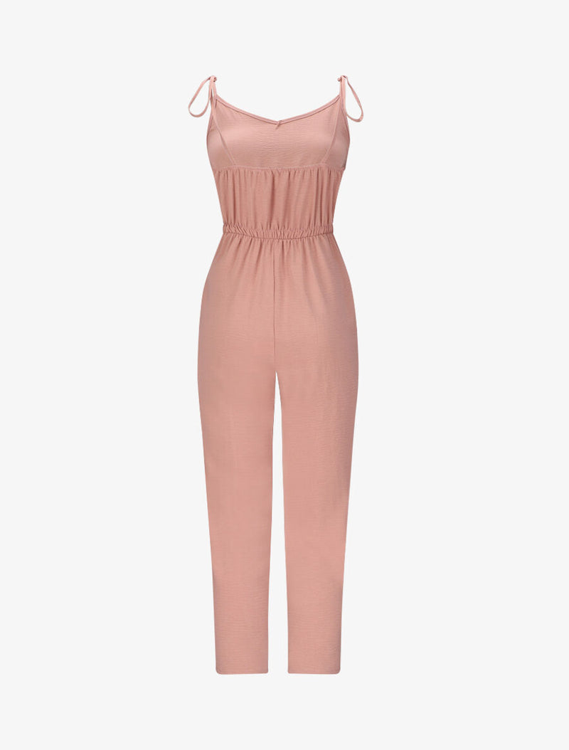 Dames jumpsuit roze beige s m l xl xxl