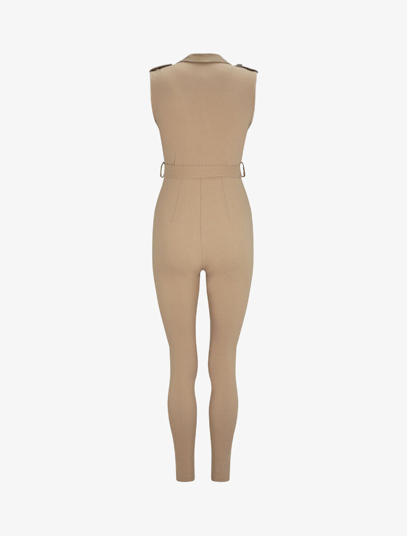 Dames jumpsuit groen bruin beige s m l xl xxl