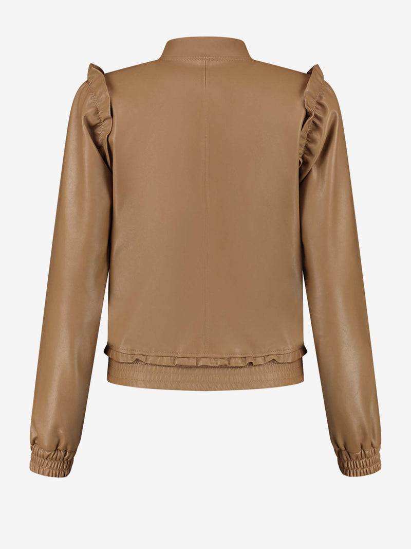 Chaqueta de mujer cuero marrón caramelo xs sml xl