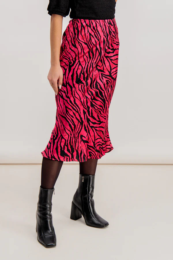 Dames rok roze zebraprint xs s m l xl xxl xxxl