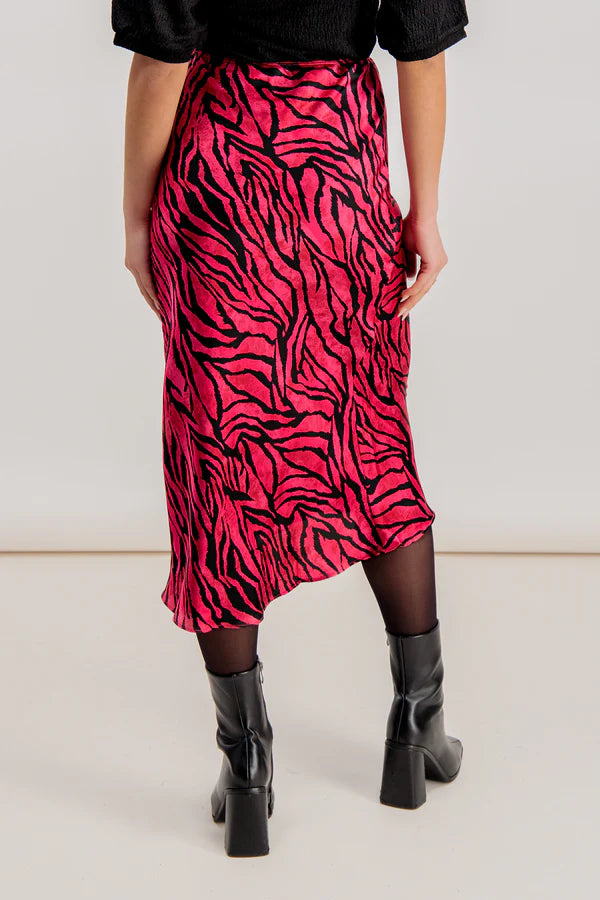 Dames rok roze zebraprint xs s m l xl xxl xxxl