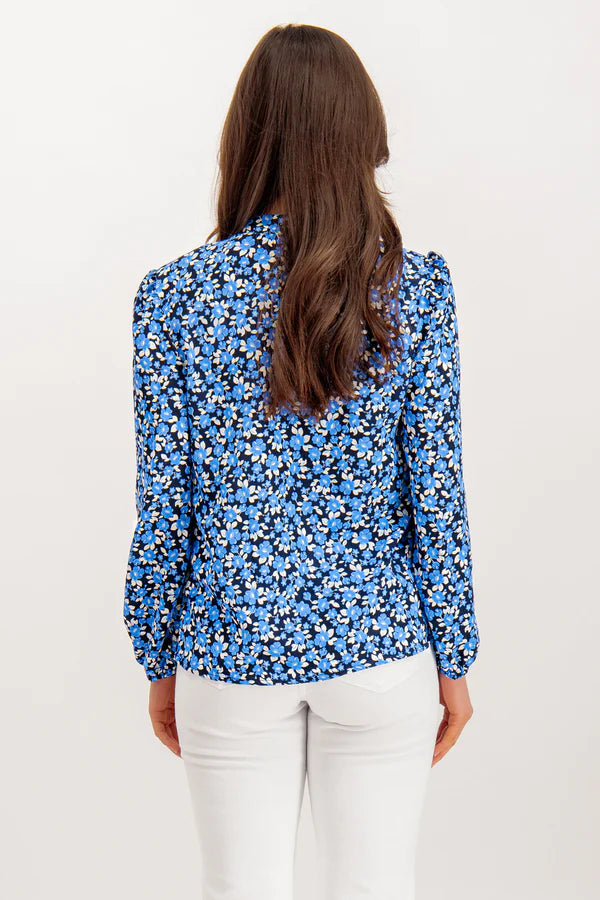 Dames blouse blauw s m l xl xxl