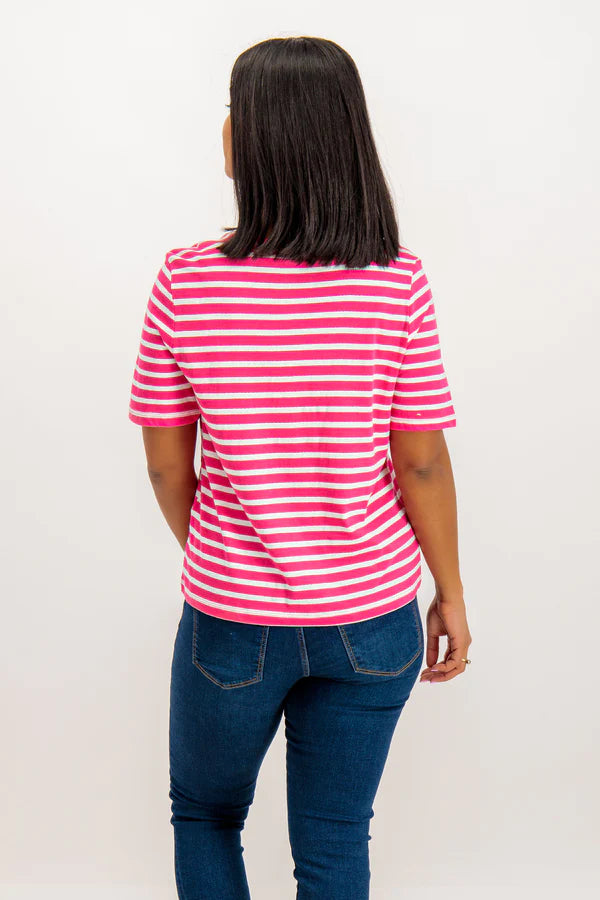 Dames shirt gestreept roze xs s m l xl