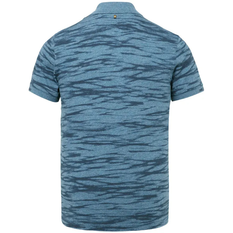 Polo hombre manga corta estampado azul oscuro SML XL XXL XXXL