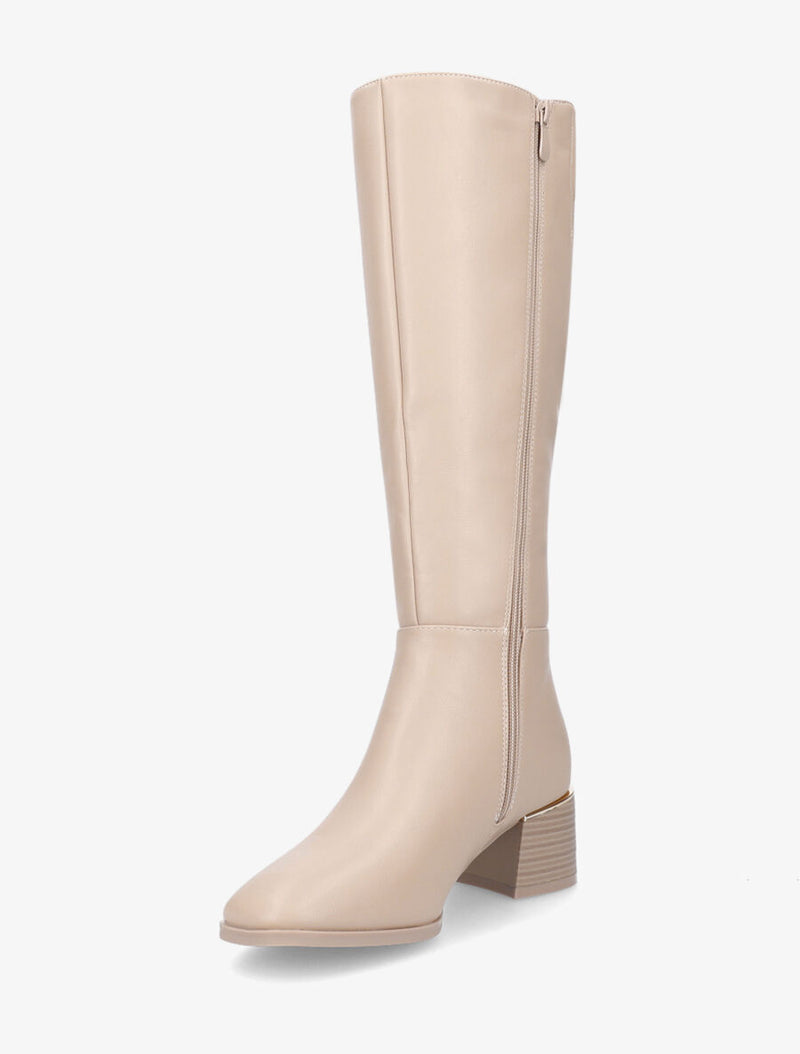 Botas mujer beige negro 36 37 38 39 40 41