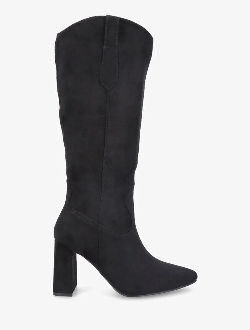 Botas mujer con tacón beige negro marrón 36 37 38 39 40 41