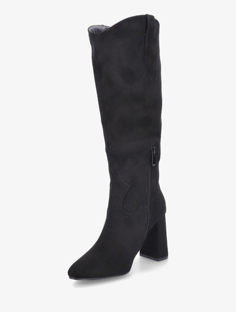 Botas mujer con tacón beige negro marrón 36 37 38 39 40 41