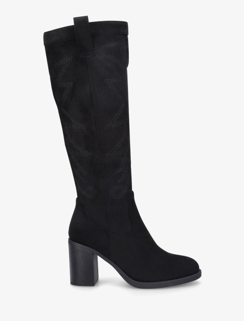 Botas mujer negro crema 36 37 38 39 40 41