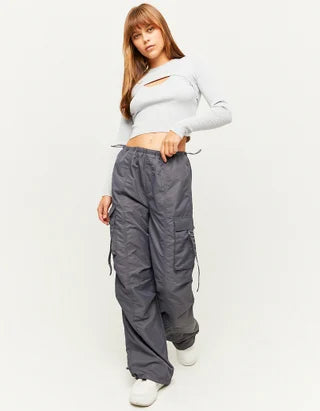 Dames broek cargo pants zwart grijs xxs xs s m l xl