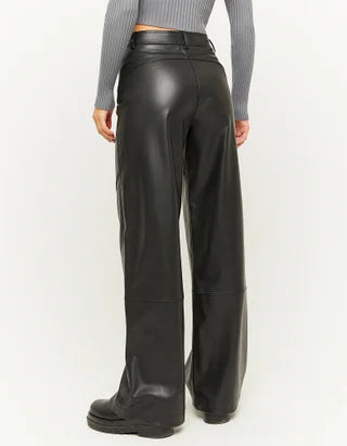 Dames broek kunstleer zwart  xxs xs s m l xl