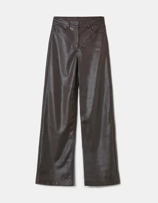 Dames broek leer bruin xxs xs s m l xl