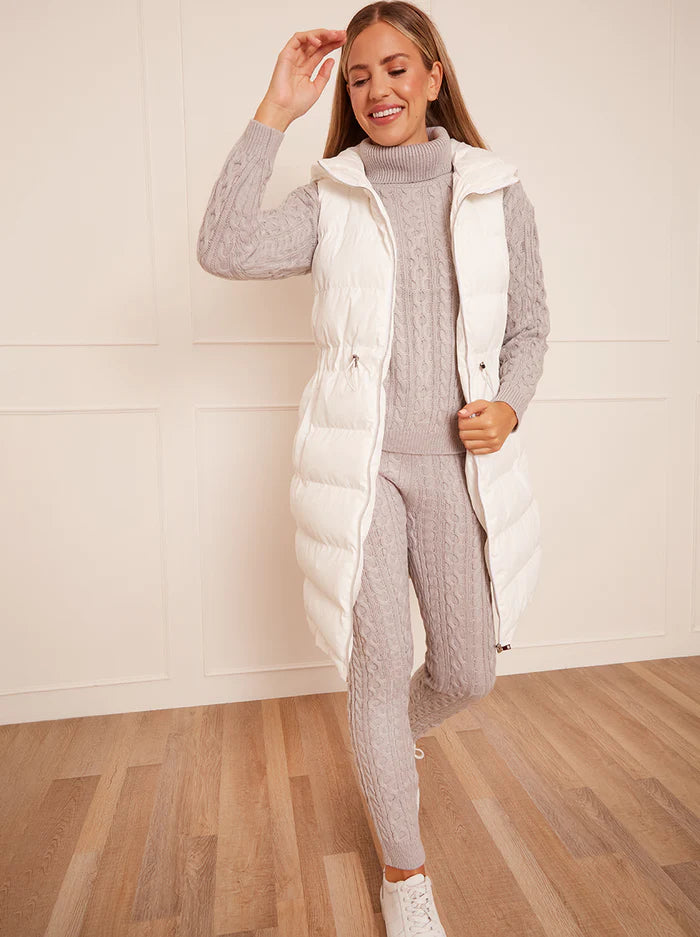 https://www.chichiclothing.com/products/waist-detail-padded-longline-gilet-in-white