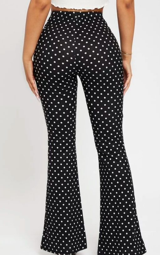 Dames broek stippels zwart wit xs s m l