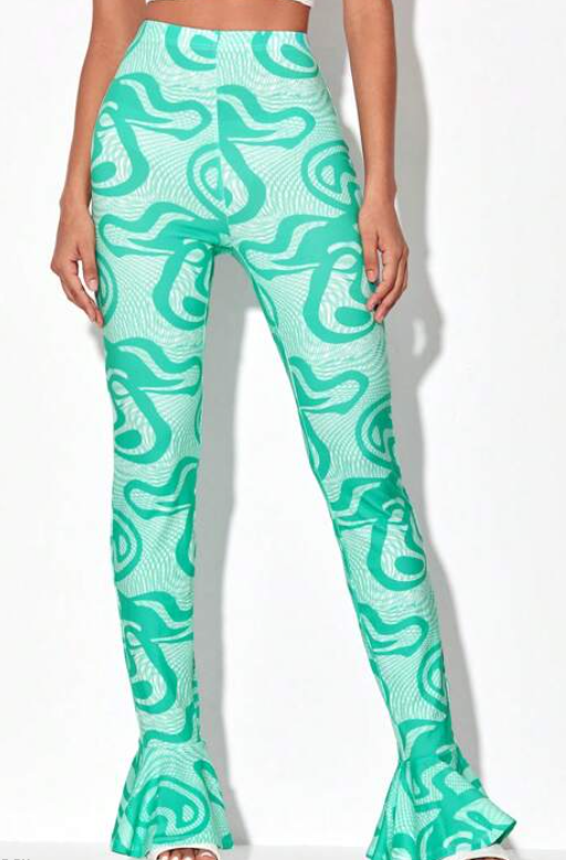 Dames broek mintgroen s m l xl