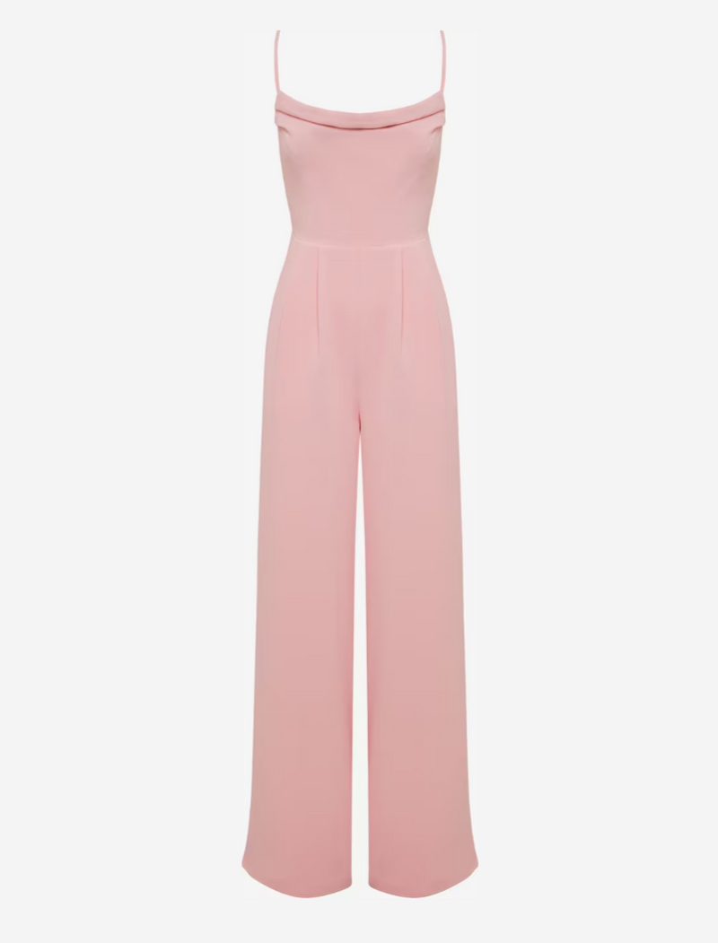 Dames jumpsuit licht roze wit xs s m l xl xxl xxxl